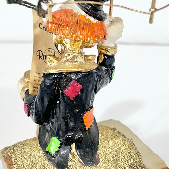 Ron Lee Hobo Clown with Umbrella Figurine Gold Onyx Hand Painted Signed 1987 - Picture 13 of 16